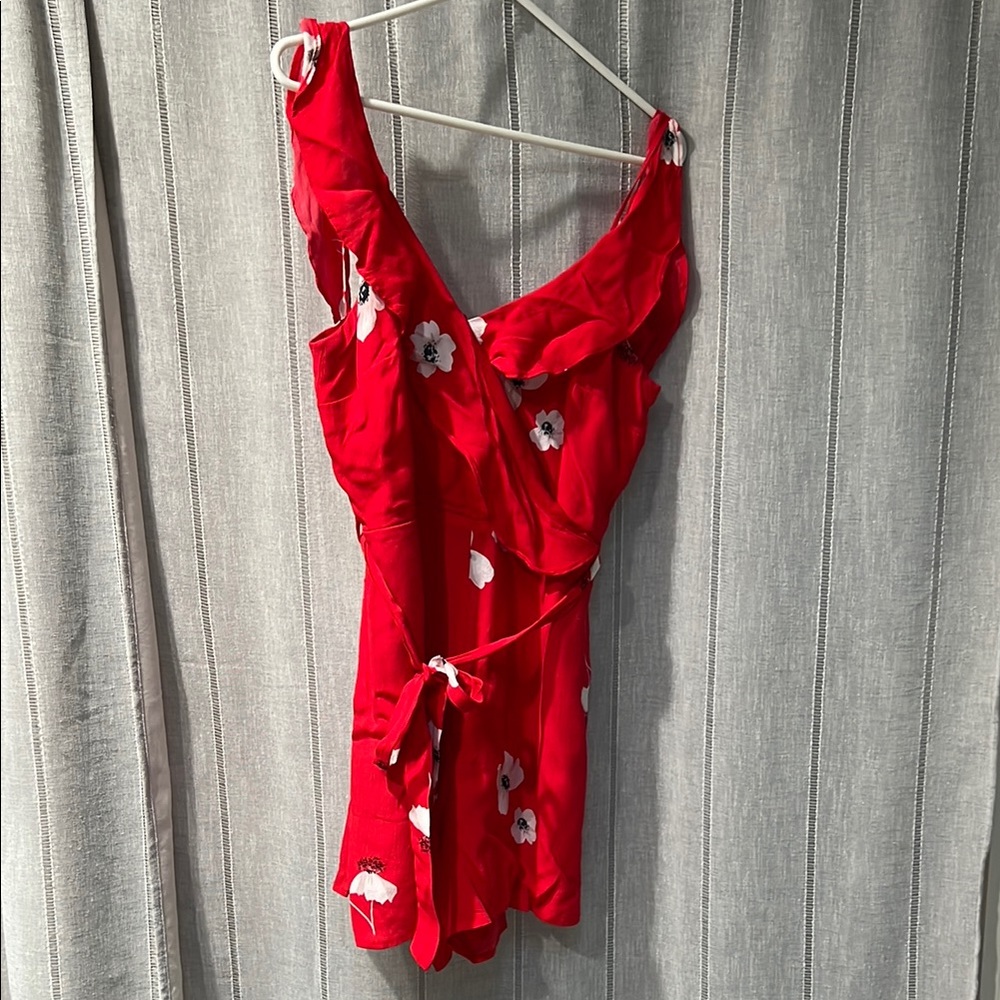 Bardot Red Floral Romper